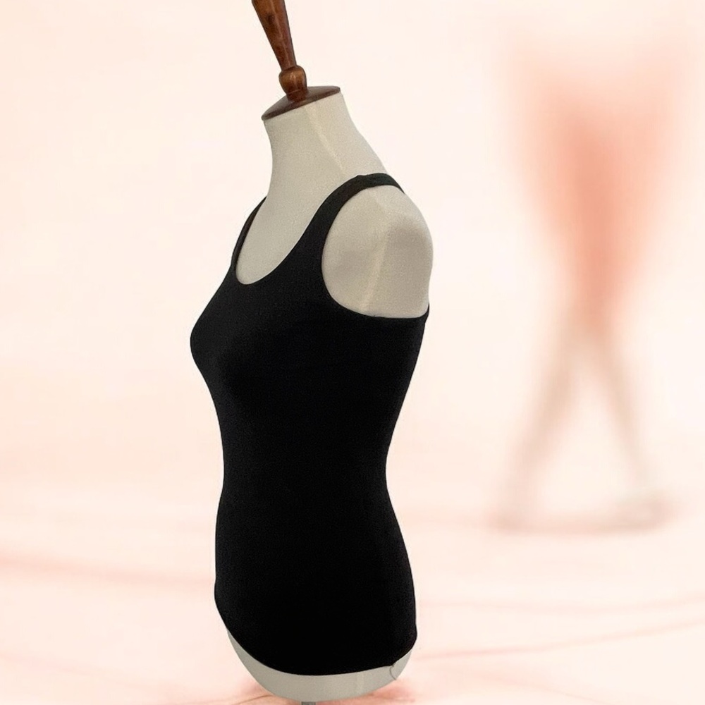 Leapin' Leotards Dance Workout‎ Racerback Tank Black Size Small Lycra - Picture 4 of 9